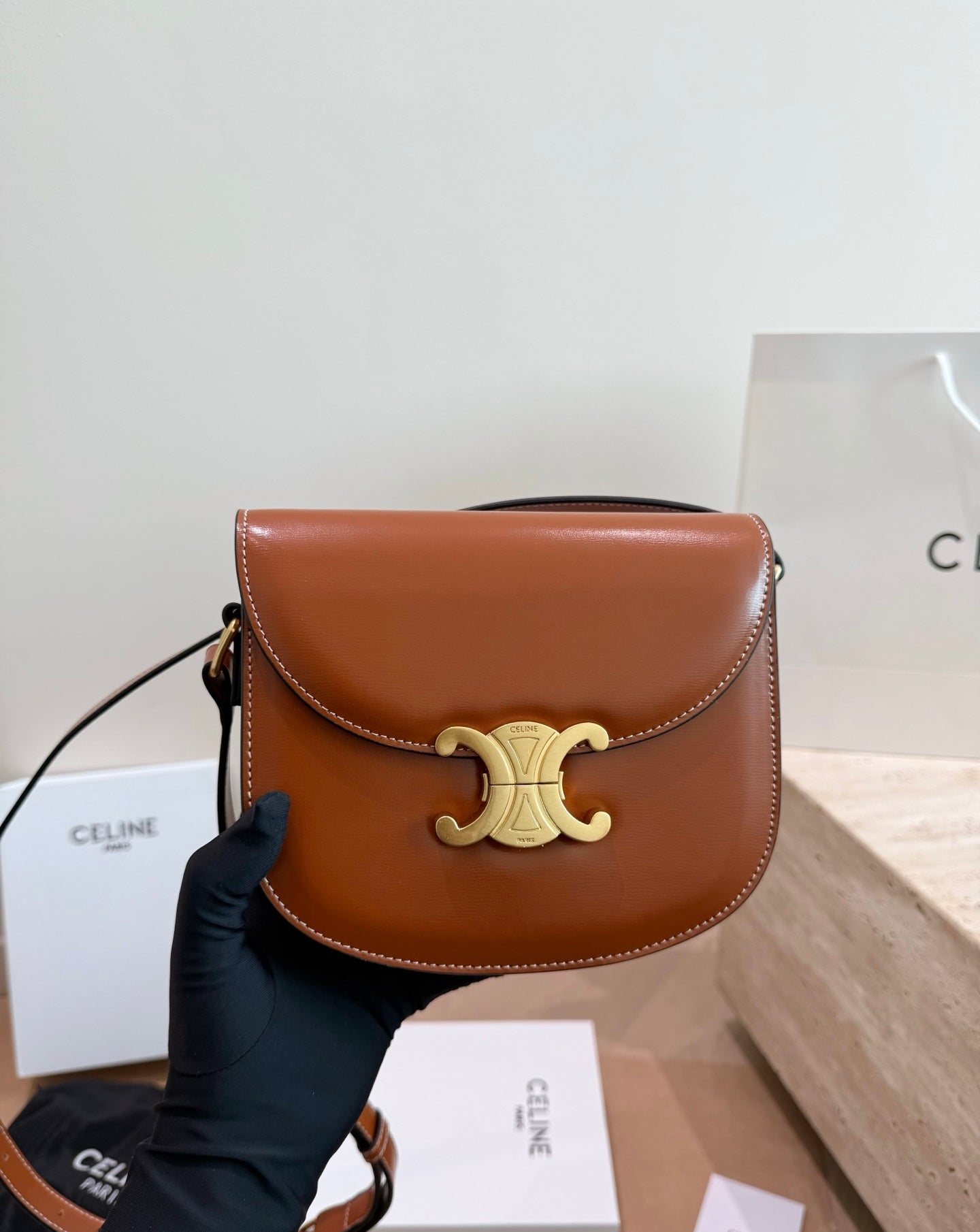 Cuero | Monogram Saddle Crossbody Bag