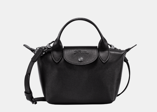 Cuero | Le Pliage Xtra XS Handbag Black Leather