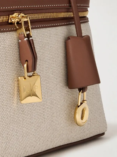 Cuero | Loro Piana L27 canvas and leather shoulder bag