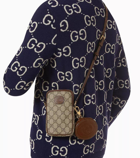 Cuero | GG-print mini messenger bag