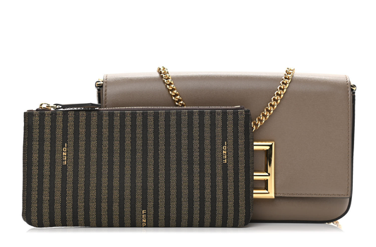 Cuero | Vitello Palmellato Wallet on Chain with Pouches Tartufo