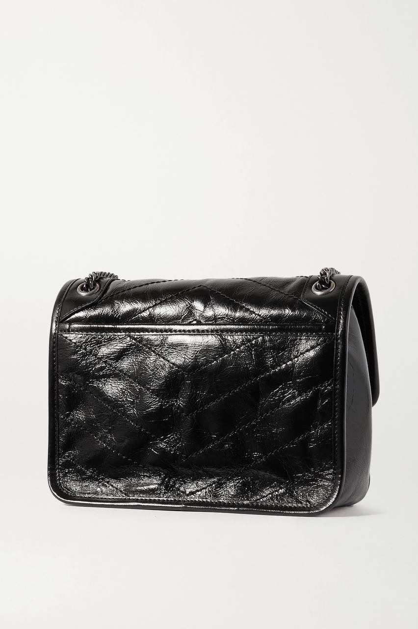 Cuero | MINI QUILTED CRINKLED GLOSSED-LEATHER SHOULDER BAG