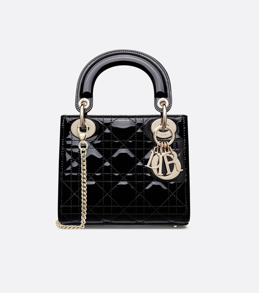 Cuero | Mini Bag Black Patent Cannage Calfskin Women