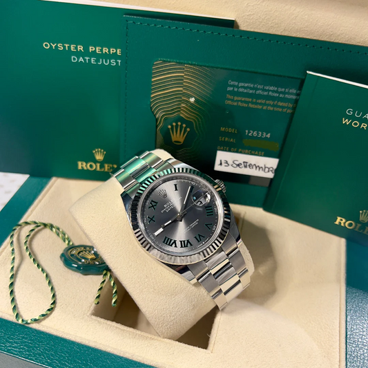 Cuero | Datejust 41 126334 WIMBLEDON NEW 2024