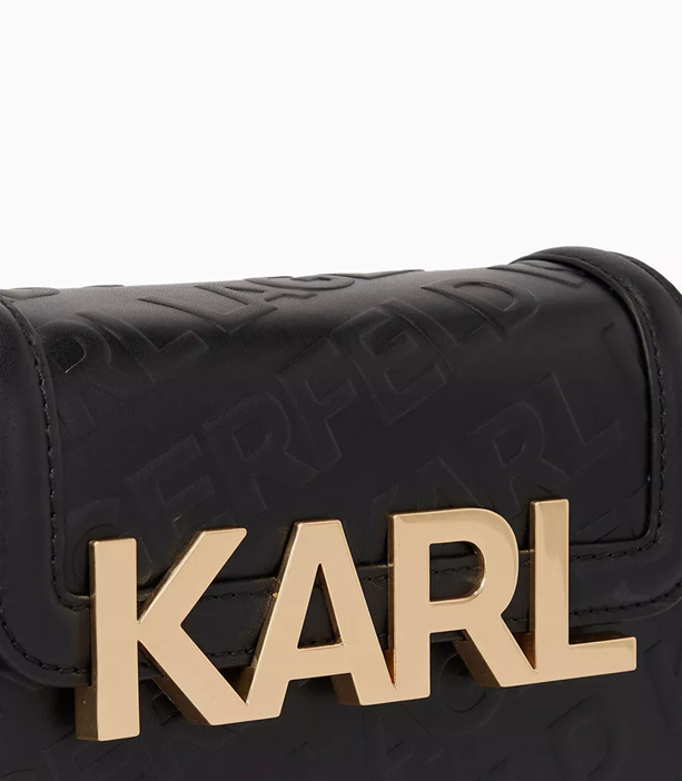 Cuero | Original K/Letters Embossed Crossbody Bag in Leather