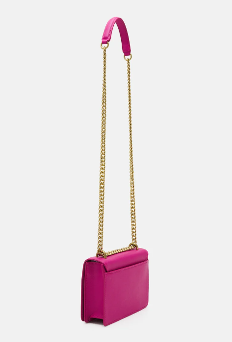 Cuero | Jeans Couture Saffiano Lock Crossbody Bag