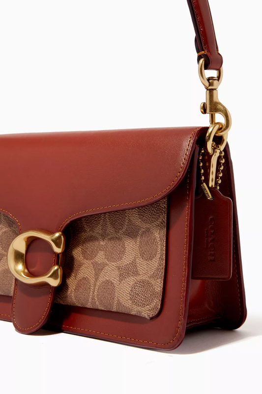 Cuero | Tabby 26 Signature-print Shoulder Bag in Coated-canvas & Leather