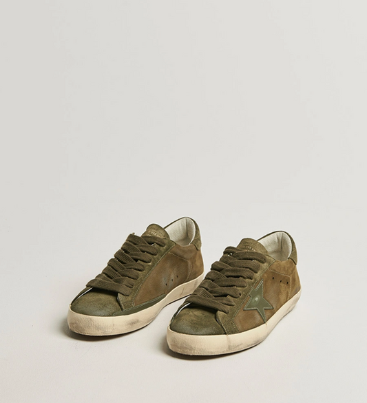 Cuero | Super-Star Sneakers Olive Night