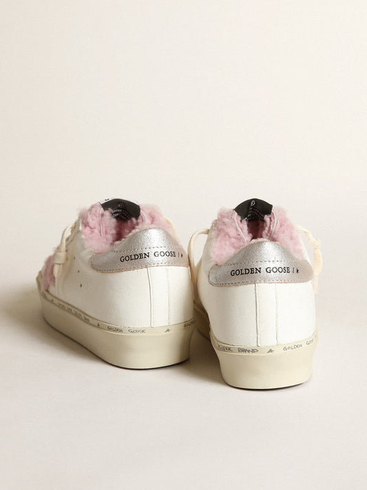 Cuero | Women's Hi Star in white nappa with pink shearling star and lining