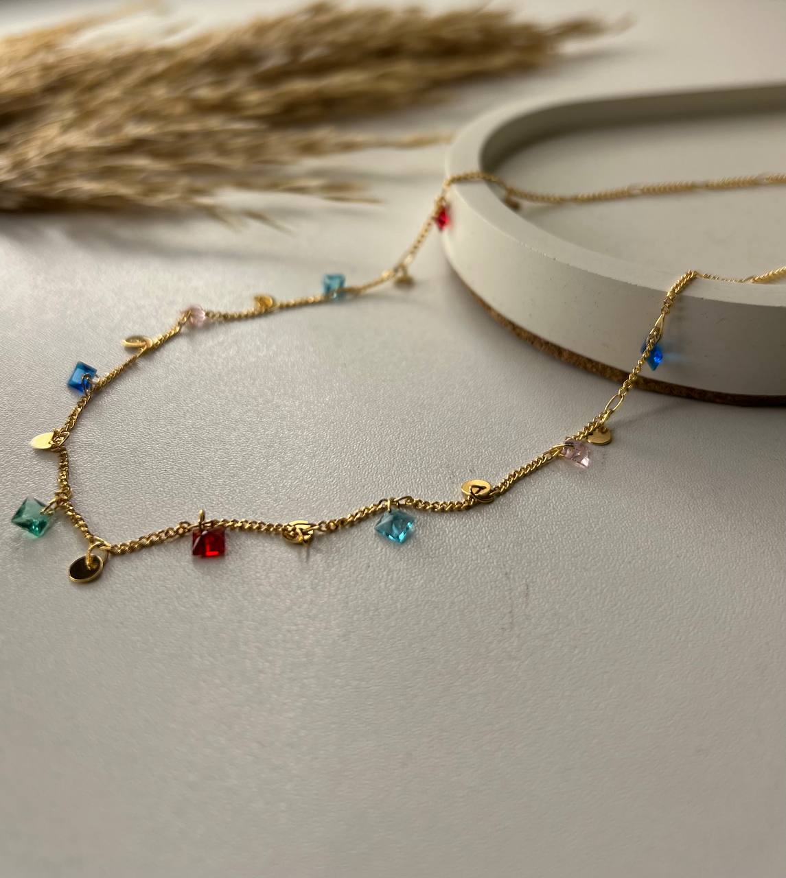 Cuero | Colored Gemstone Necklace