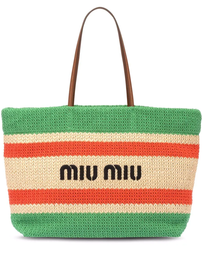 Cuero | Striped Woven Top Handle Bag