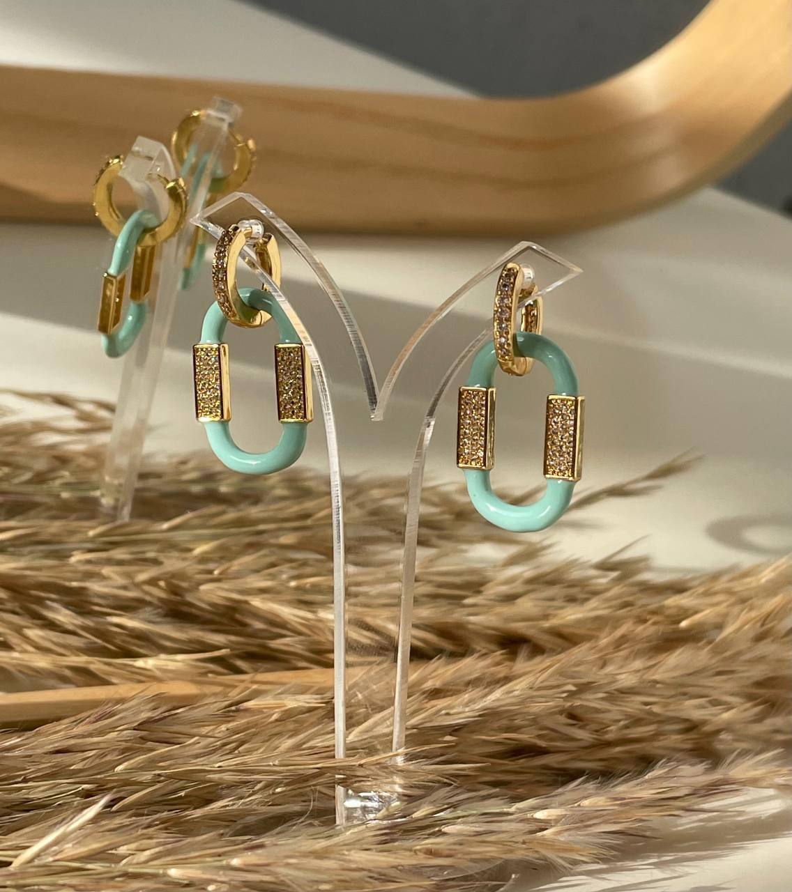 Cuero | Mint Green Earrings