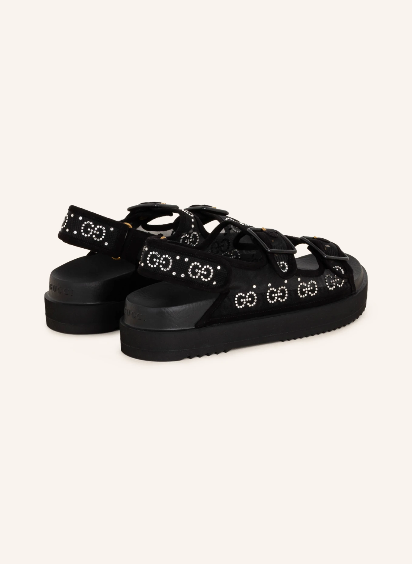 Cuero | Platform sandals with decorative gems