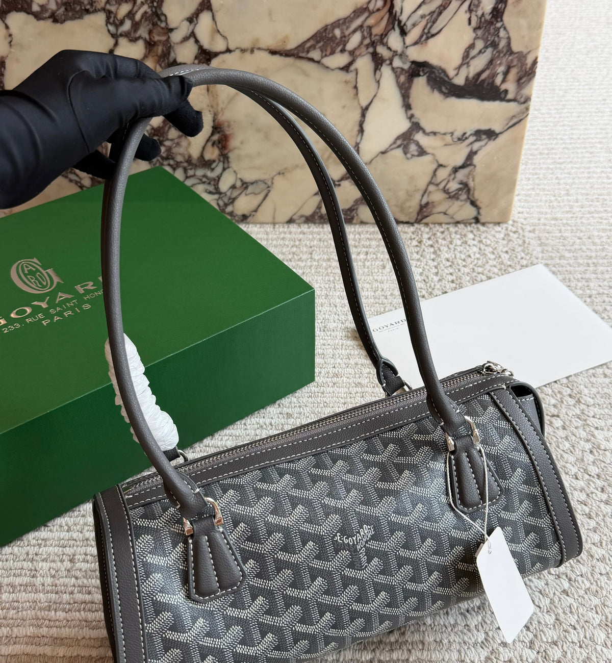 Cuero | Monogram Barrel Top Handle Bag