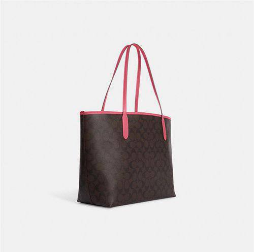 Cuero | City Tote In Signature Canvas With Varsity Motif