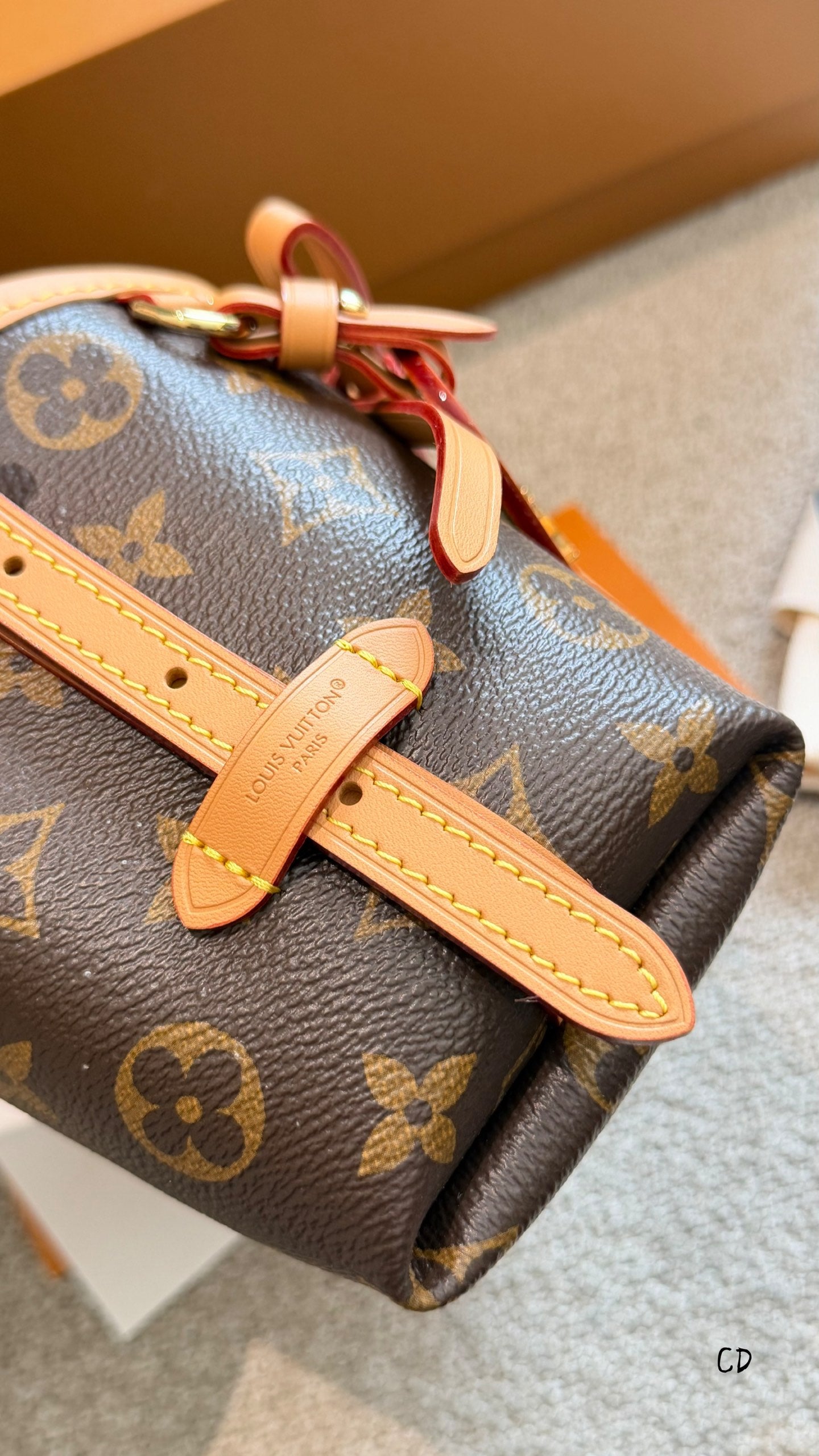 Cuero | Monogram Hobo Shoulder Bag Brown