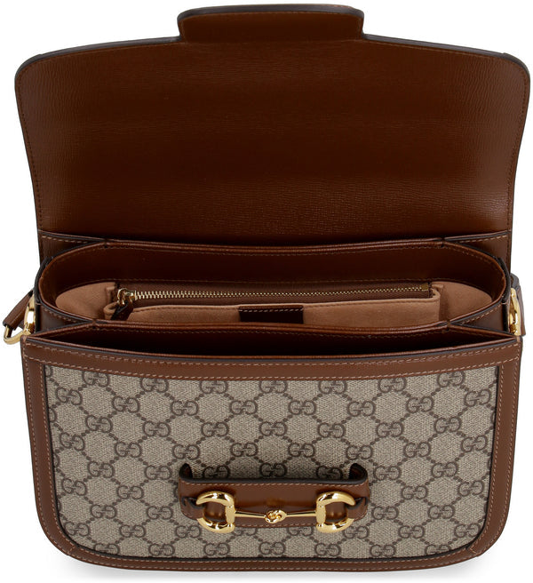 Cuero | 1995 Horsebit GG fabric shoulder bag