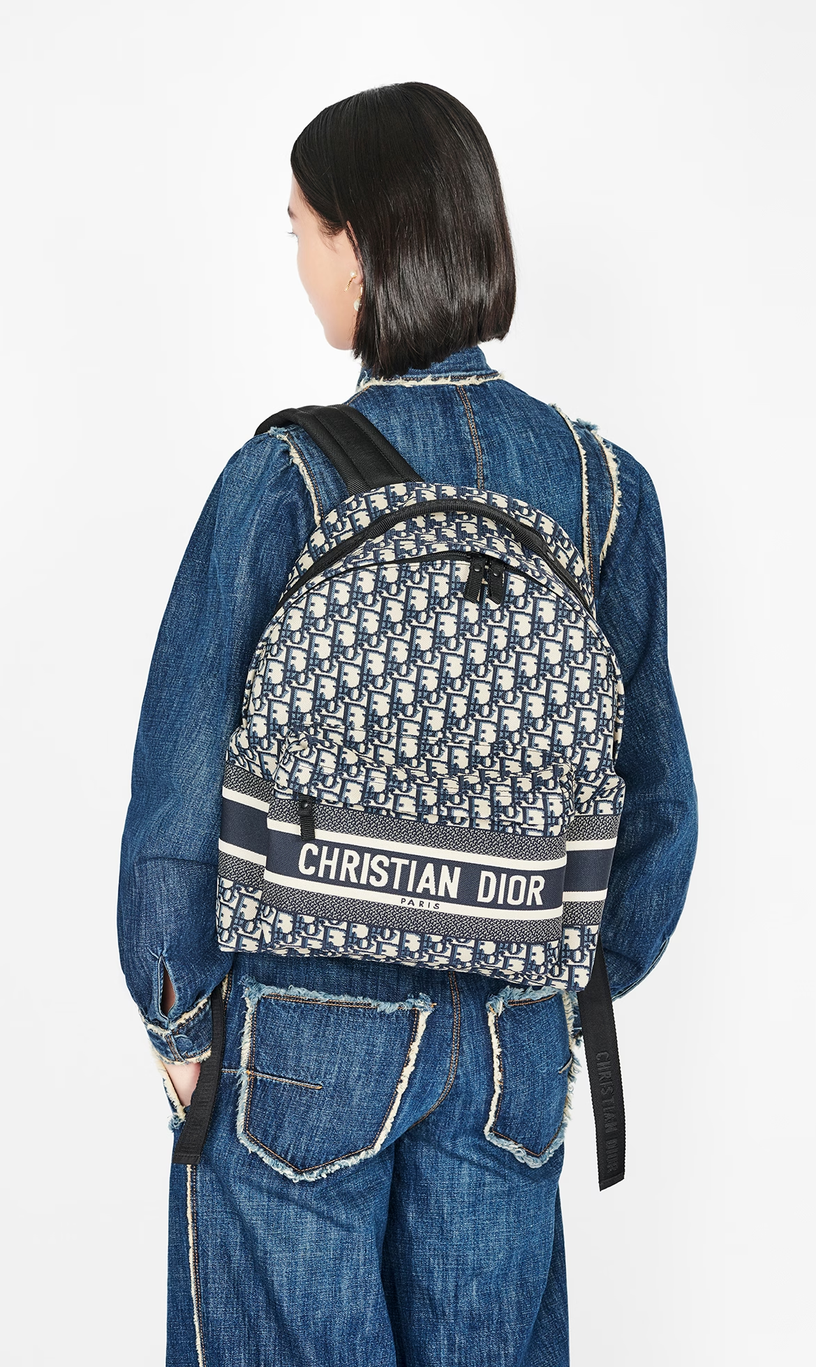 Cuero | Travel Backpack Blue Oblique Jacquard