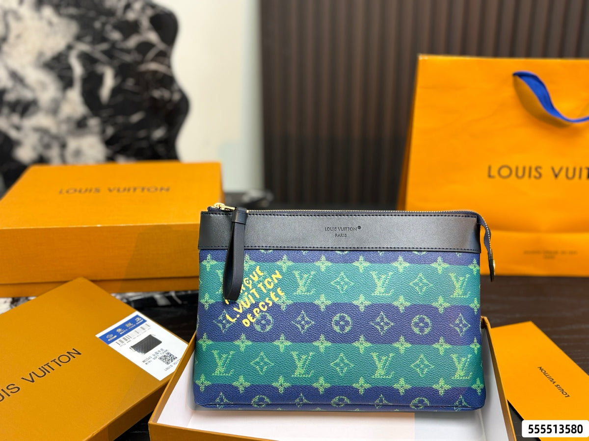 Cuero | Monogram Zip Pouch