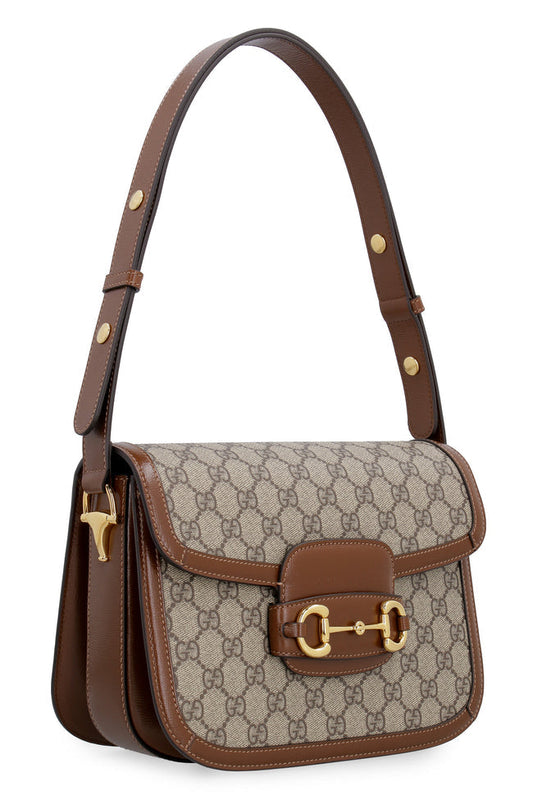 Cuero | 1995 Horsebit GG fabric shoulder bag