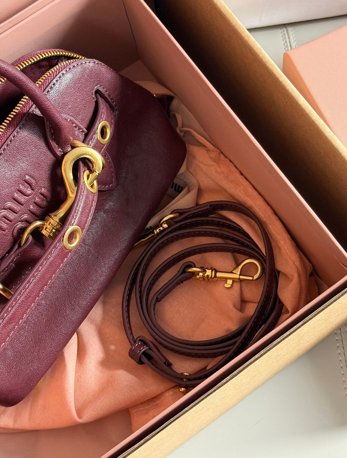 Cuero | Signature Heritage Mini Bag - Burgundy