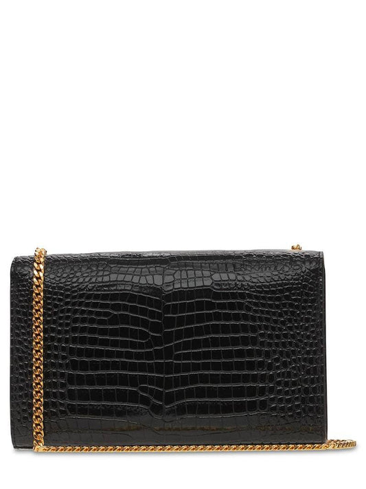 Cuero | SMALL KATE CROC EMBOSSED LEATHER BAG