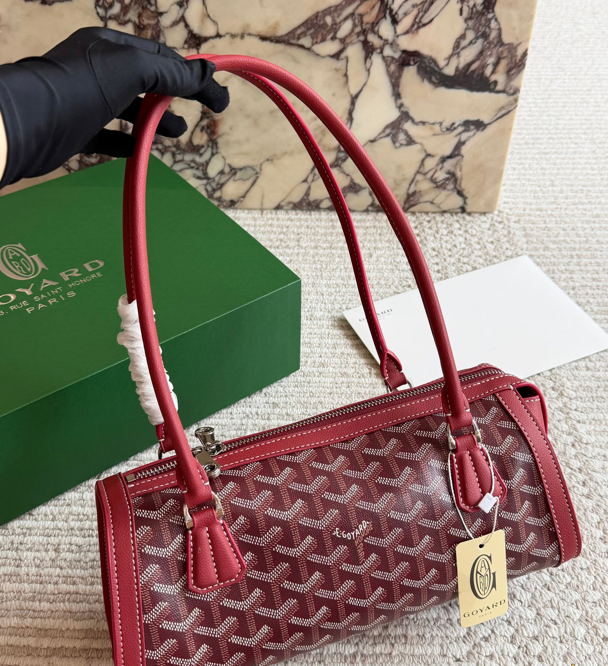 Cuero | Monogram Barrel Top Handle Bag