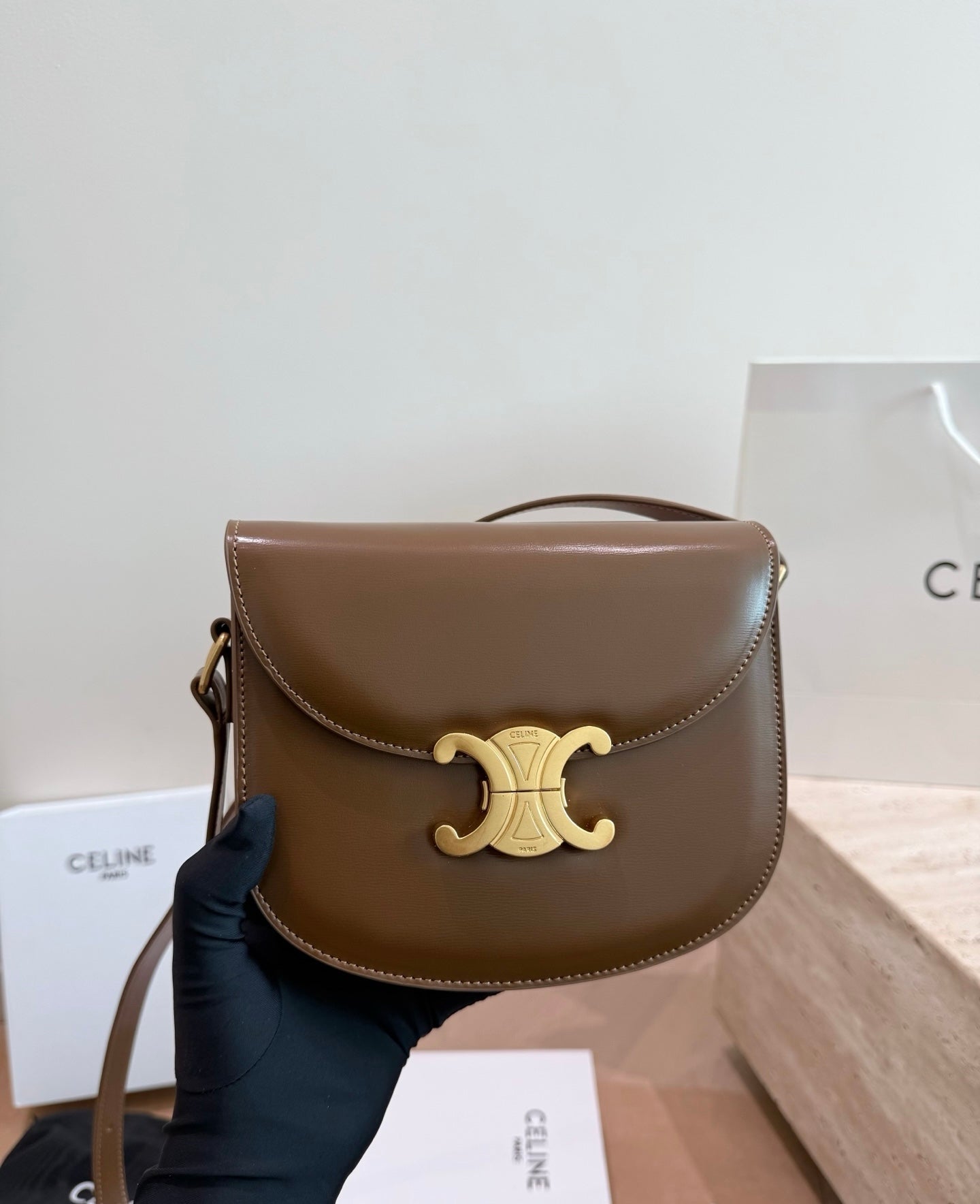 Cuero | Monogram Saddle Crossbody Bag