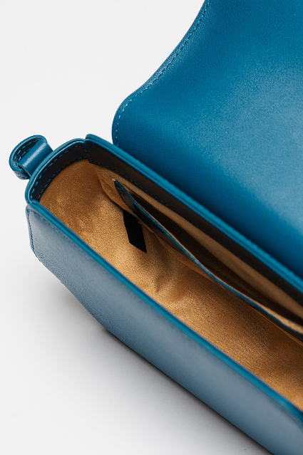 Cuero | Exagon Logo Plaque Foldover Crossbody Bag