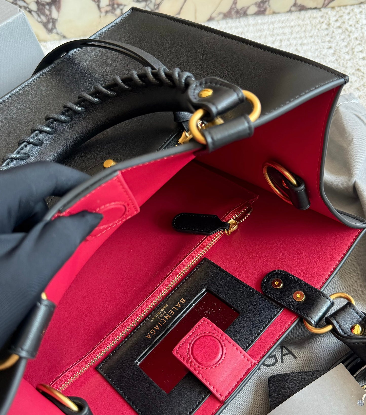 Cuero | Studded Zip Tote