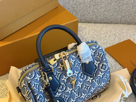 Cuero | Monogram Jacquard Mini Bowling Bag