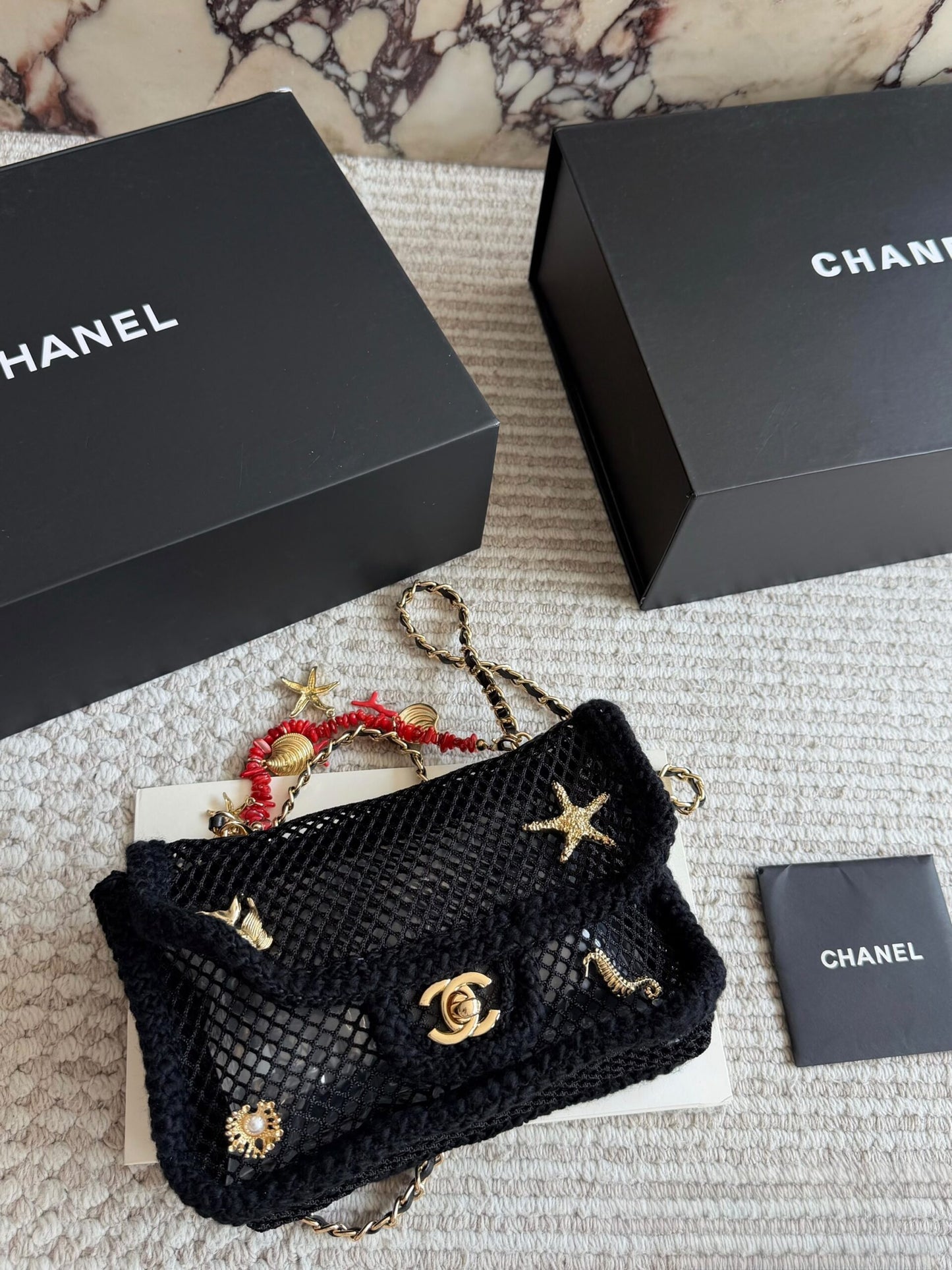 Chanel Crochet Mesh Flap Bag