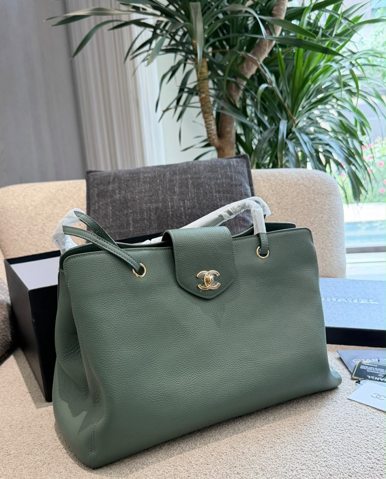 Chanel Shopping Bag – Sage Green