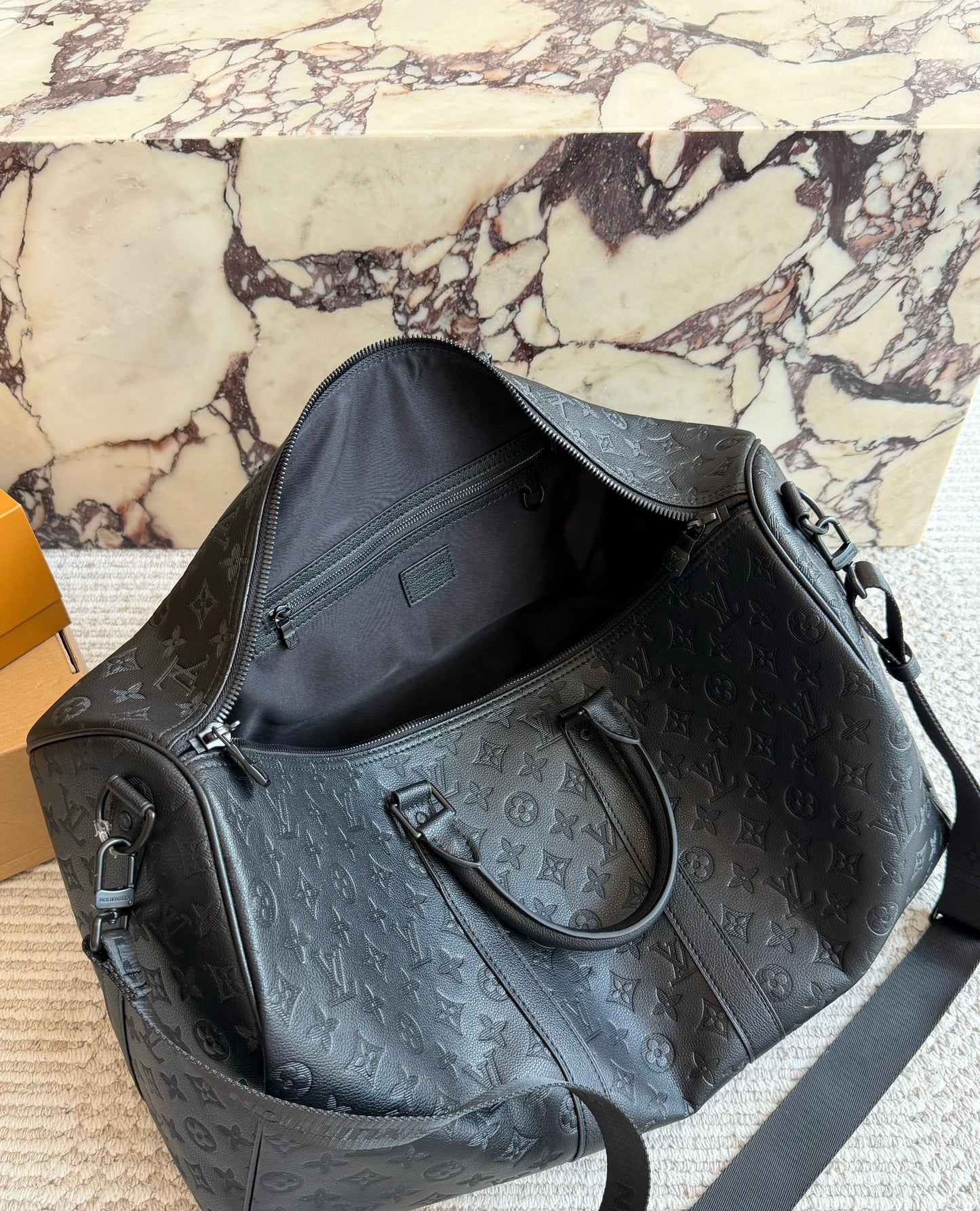 Cuero | Black Monogram Duffle Bag