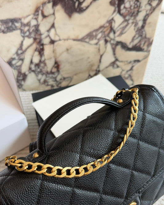 Cuero | Quilted Chain Top Handle Bag