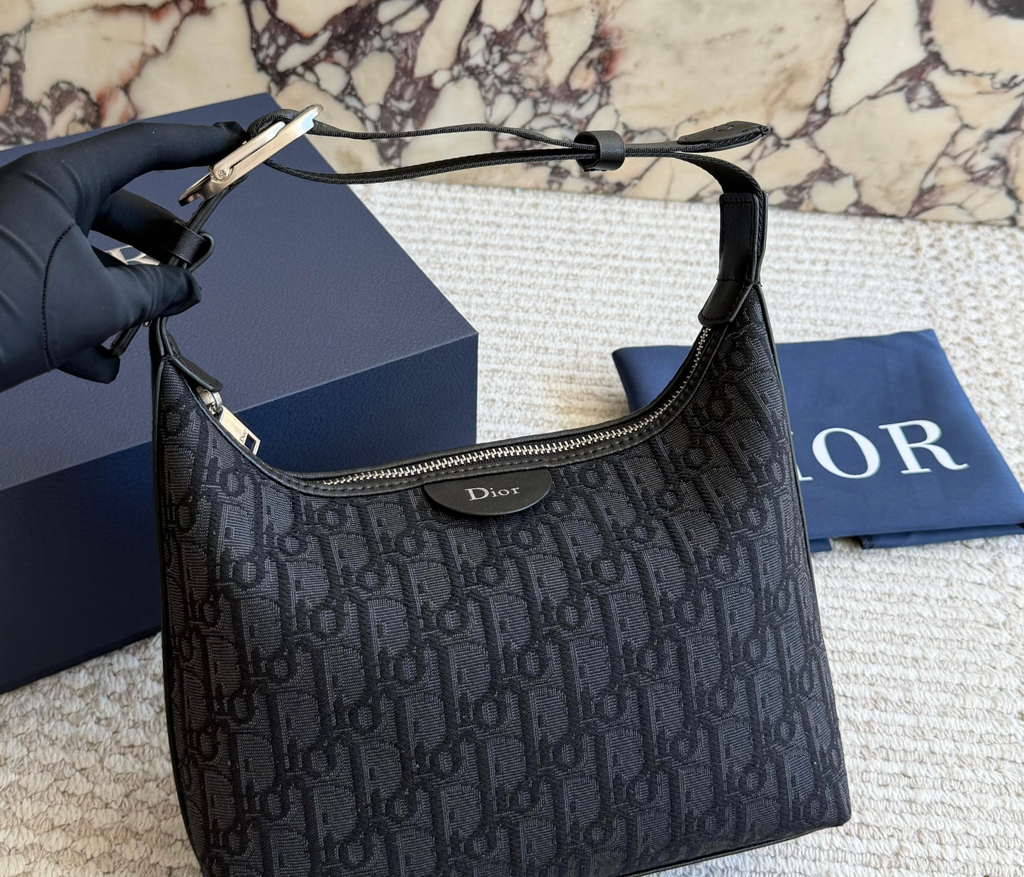 Cuero | Monogram Jacquard Shoulder Bag
