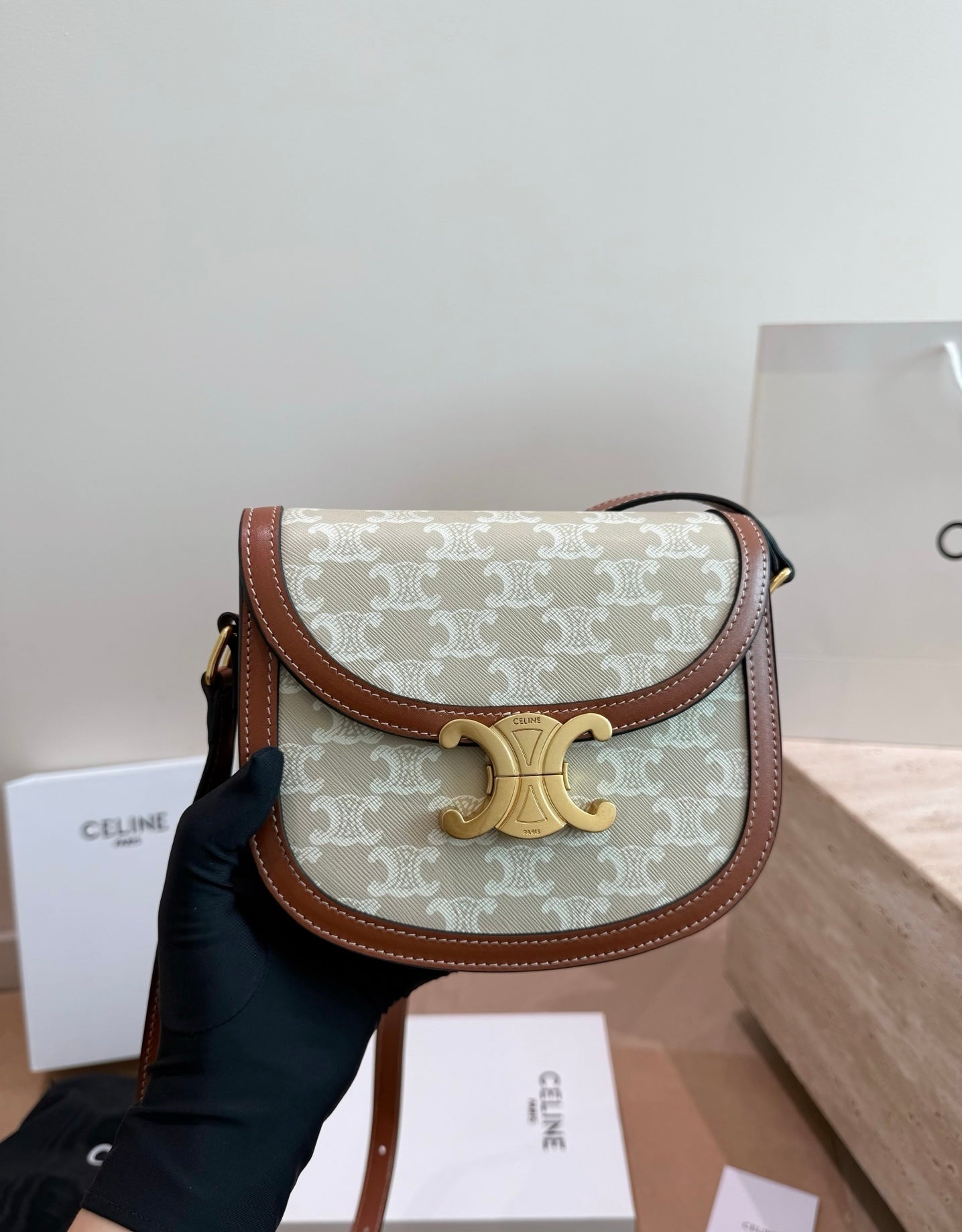 Cuero | Monogram Saddle Crossbody Bag