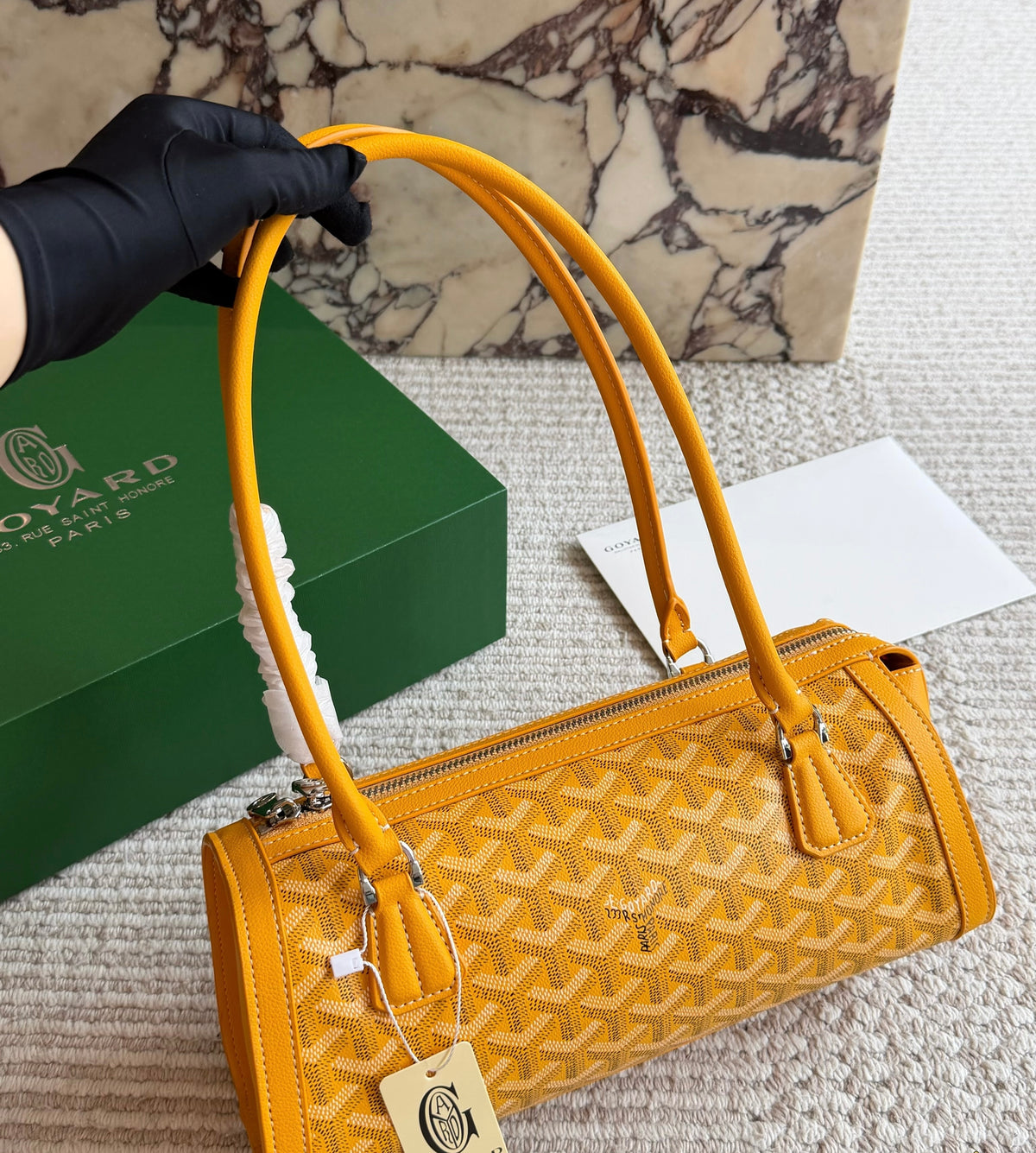 Cuero | Monogram Barrel Top Handle Bag