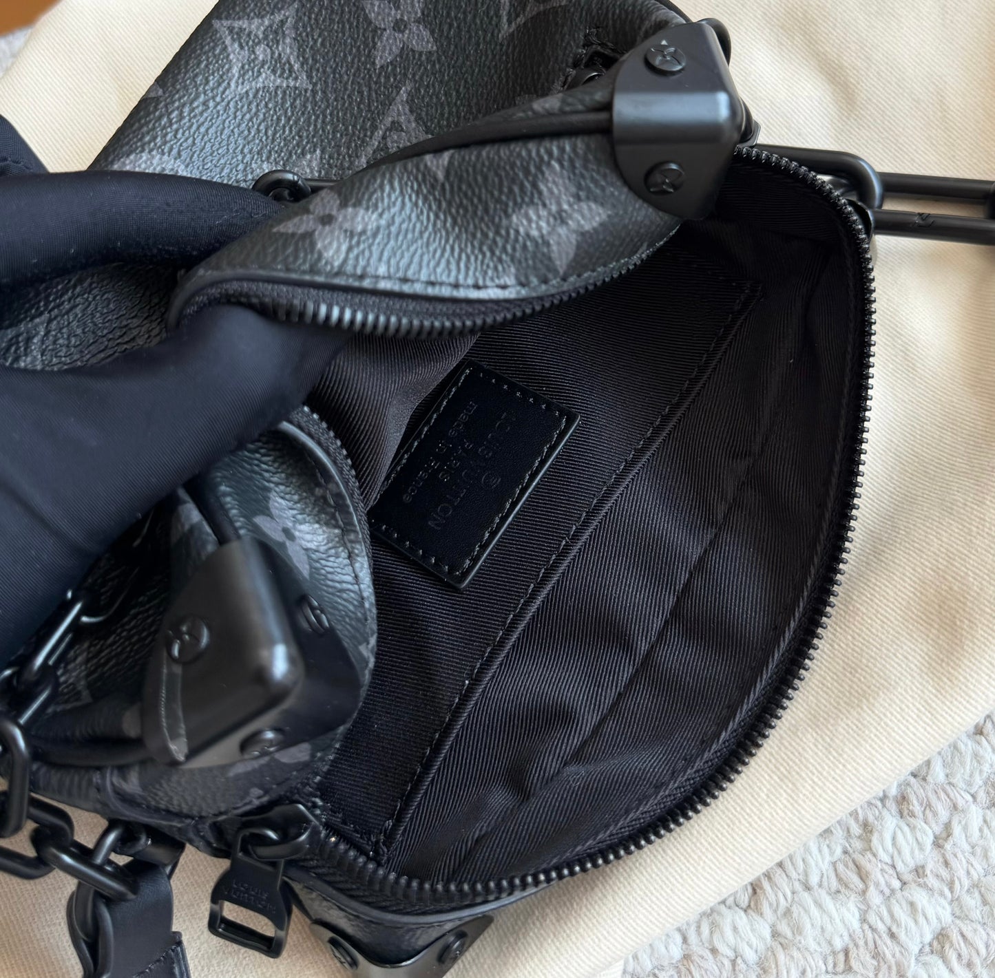 Cuero | Black Monogram Trunk Crossbody