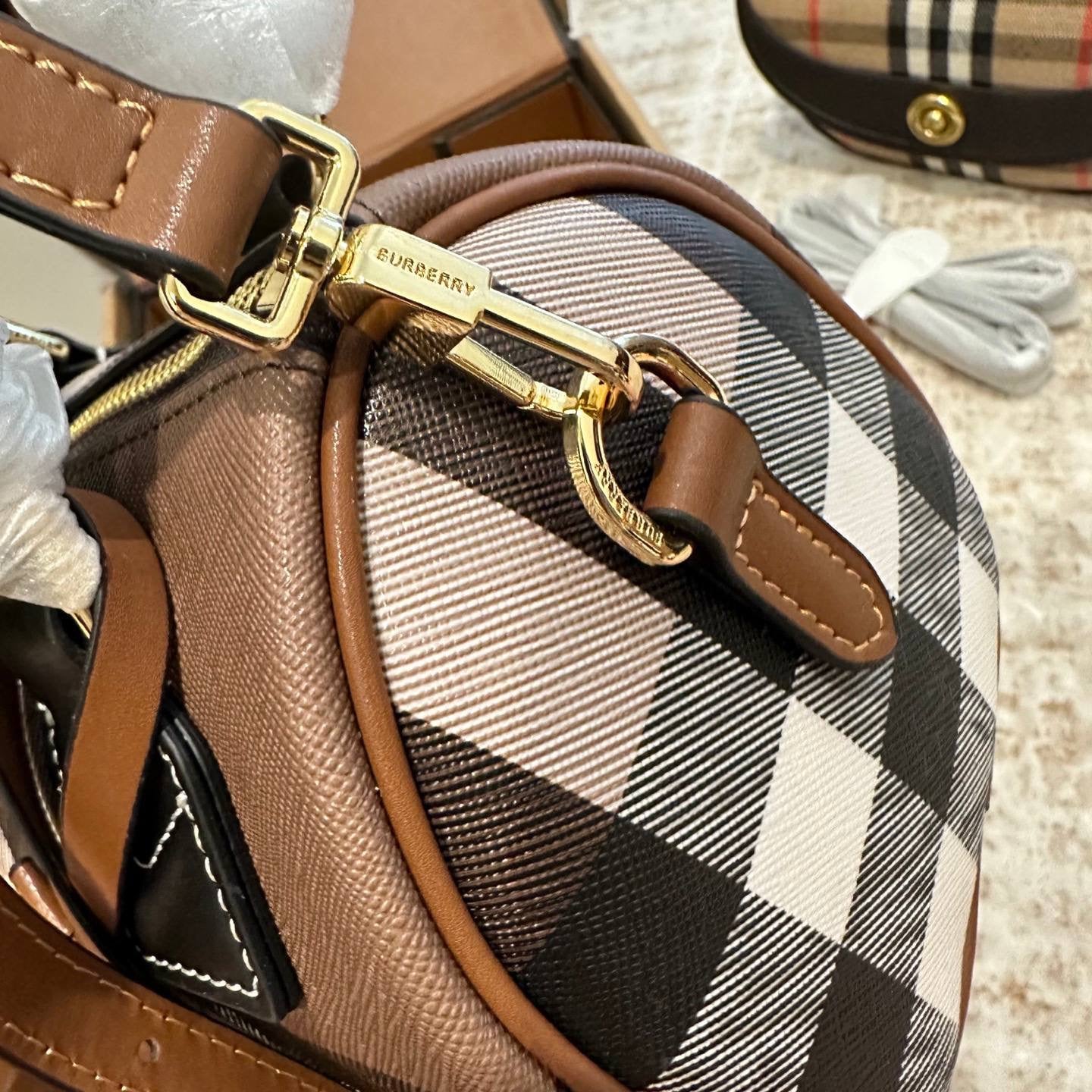 Cuero | mini check padlock tote bag