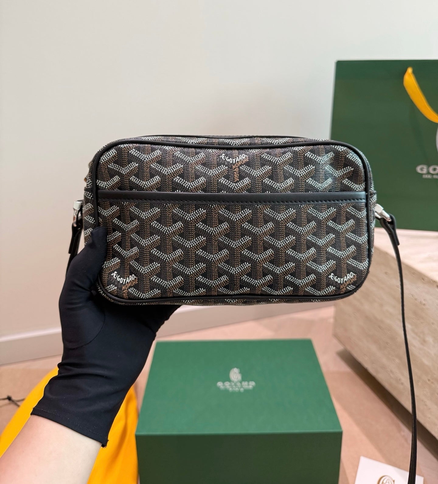 Cuero | Monogram Camera Crossbody Bag