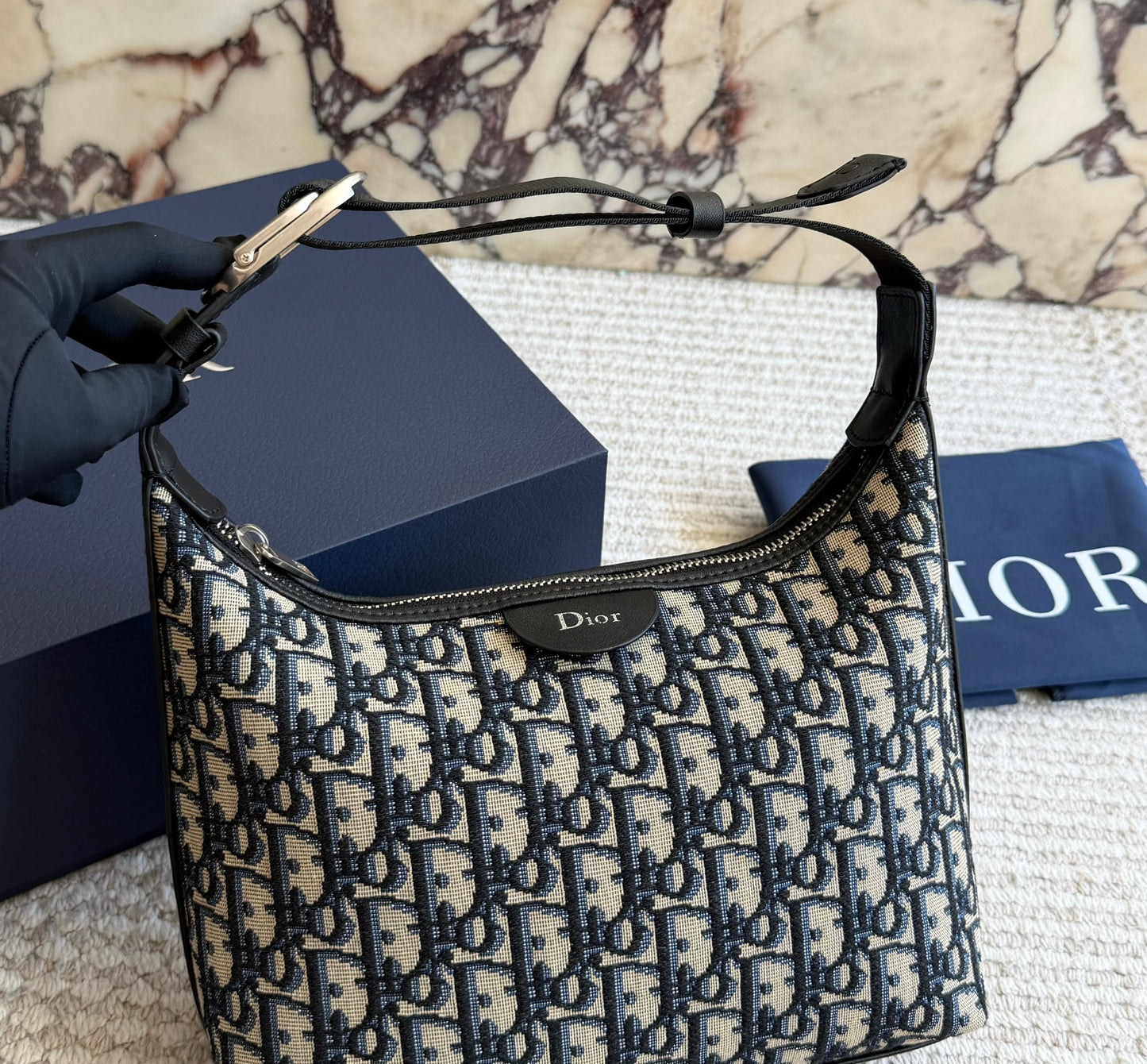Cuero | Monogram Jacquard Shoulder Bag