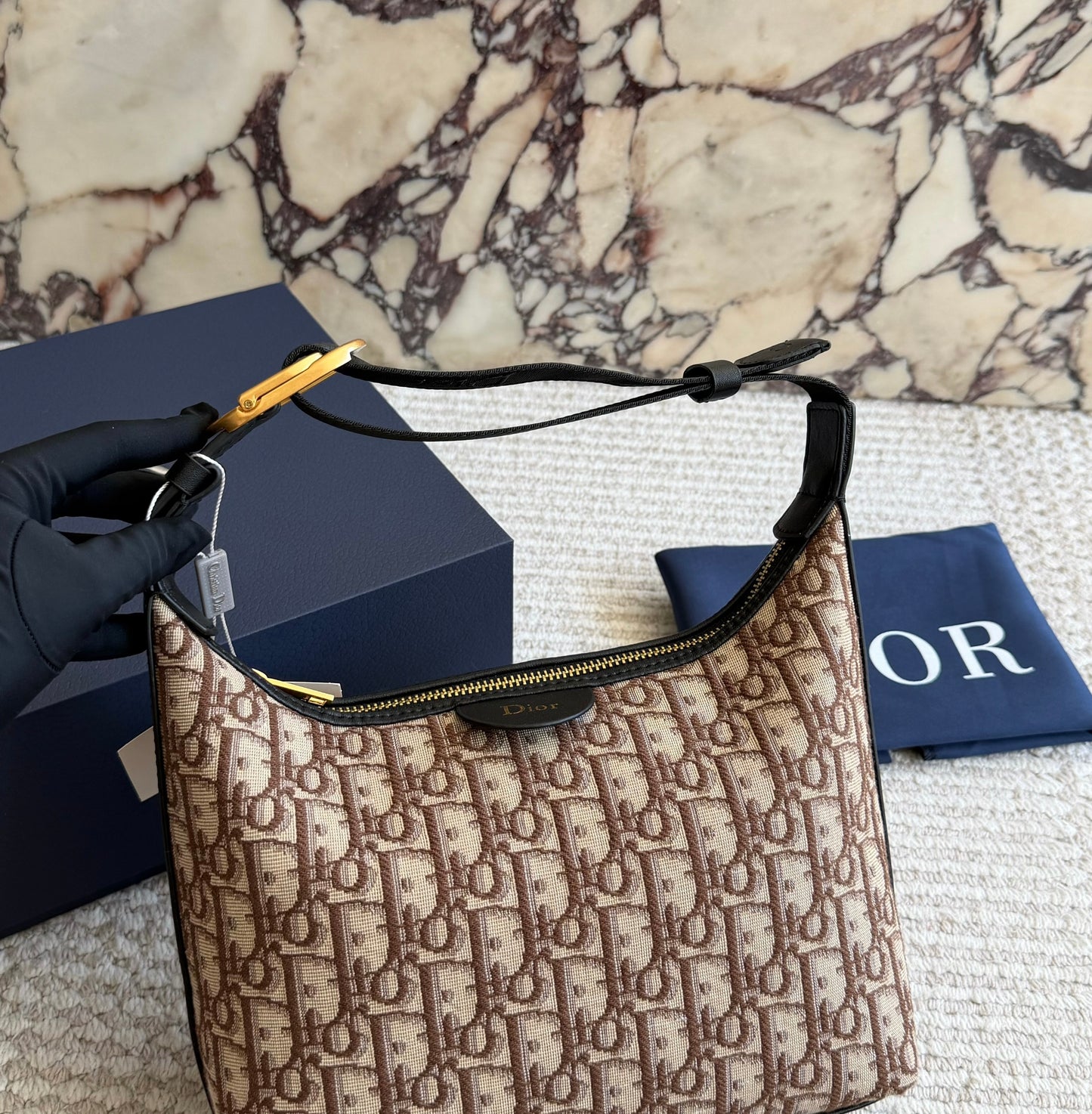 Cuero | Monogram Jacquard Shoulder Bag