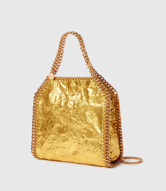 Cuero | Falabella Tiny Tote in Metallic Eco Leather