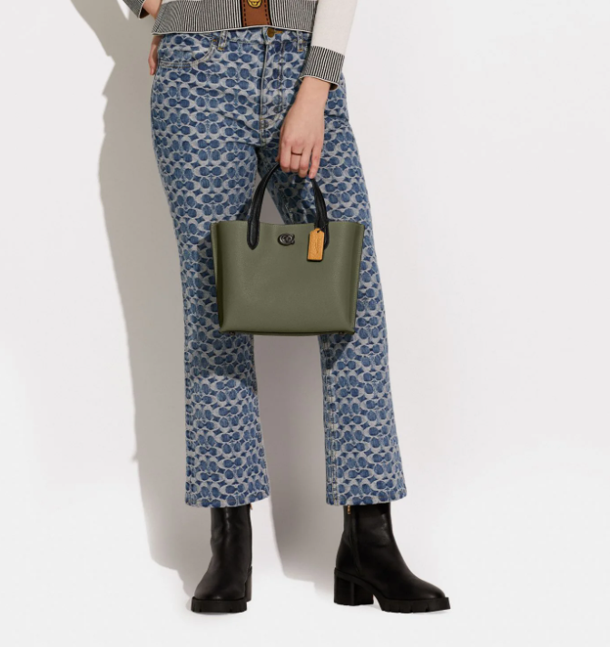 Cuero | Willow Tote 24 In Colorblock With Signature Canvas