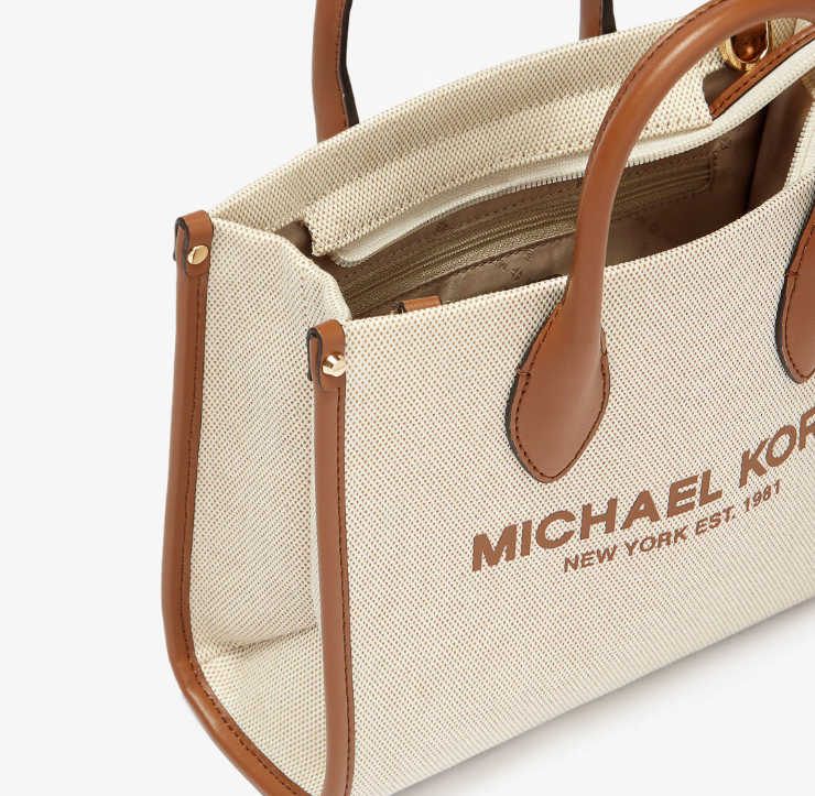Cuero | Mirella Small Two-Tone Canvas Crossbody Bag