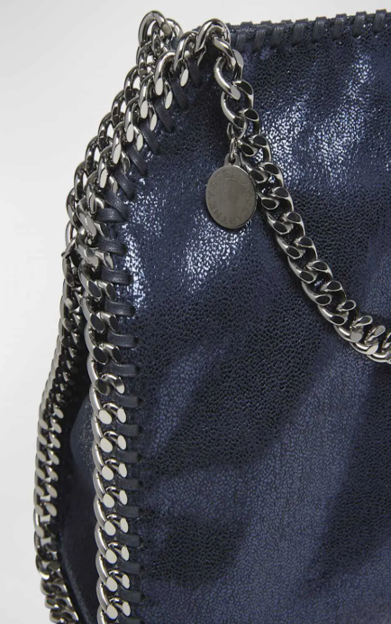 Cuero | falabella metallic chain tote bag