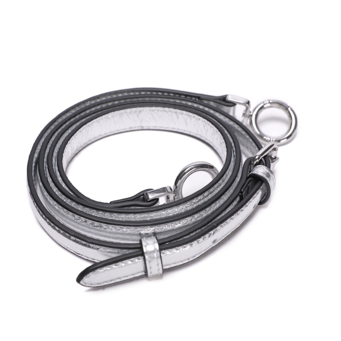 Cuero | Peekaboo Silver Leather Bag