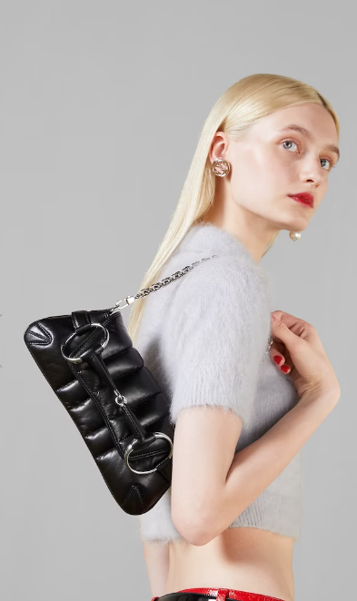 Cuero | Horsebit Small Padded-Leather Shoulder Bag