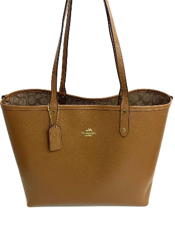Cuero | Reversible City Tote Handbag In Camel